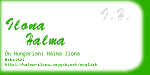 ilona halma business card